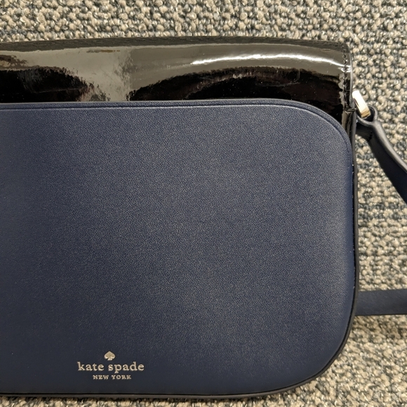 Kate Spade Zibbi Nightcap Owl Crossbody Purse Blue Black - Picture 8 of 14